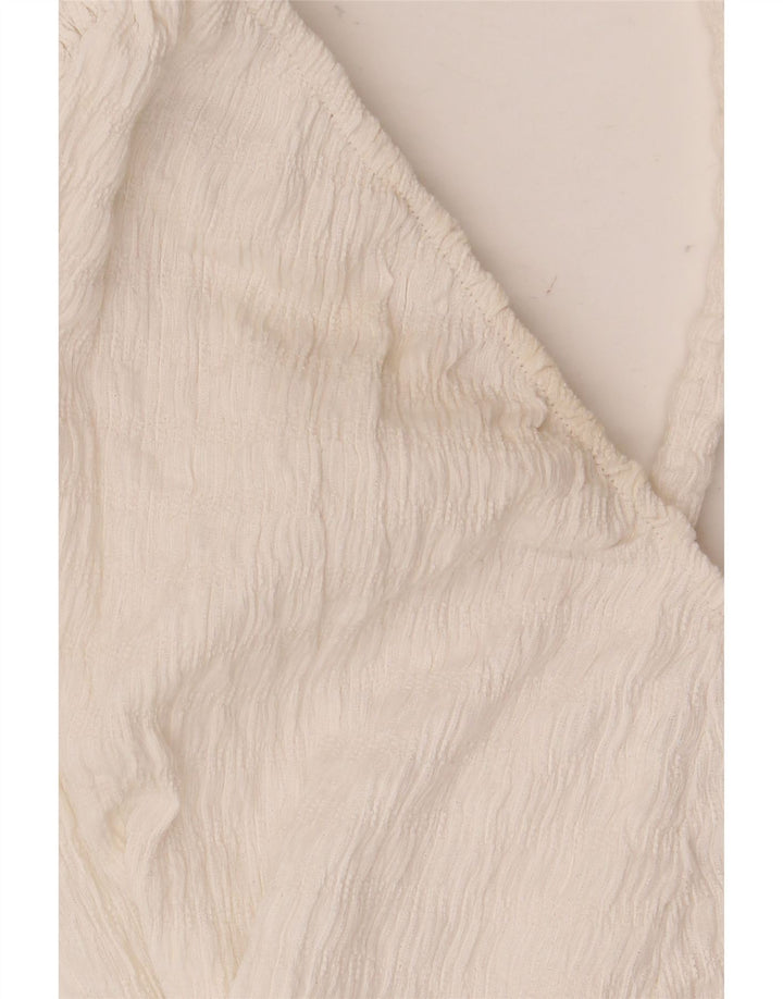 Rochie Cort Halter pentru femei Zara UK 14 Medium White