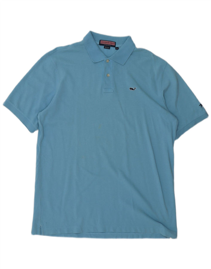 VINEYARD VINES Tricou polo pentru bărbați, bumbac albastru mediu