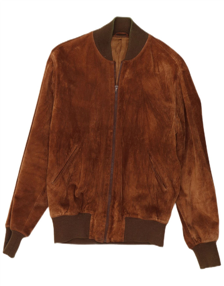 Bomber vintage pentru bărbați din piele intoarsa IT 54 2XL Bej