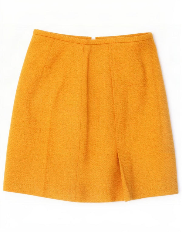 Fusta mini pentru femei Henry Cottons IT 42 Medium W28 Yellow Herringbone