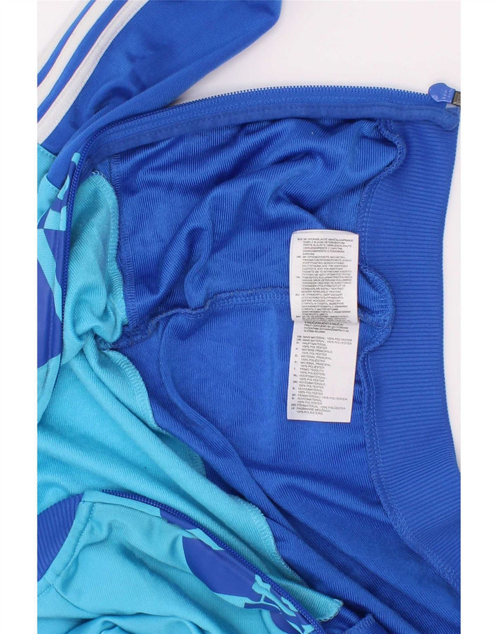 Jachetă de top pentru trening cu grafică Adidas pentru băieți 2-3 ani, albastru, color block