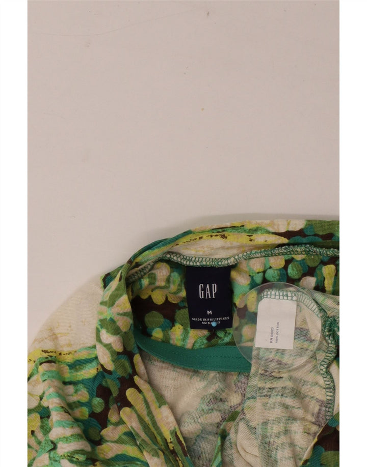 Gap Crop Halter Top pentru femei UK 12 Medium Green Argyle/Diamond Bumbac