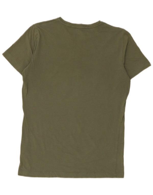 Tricou grafic Calvin Klein Jeans pentru femei Top UK 10 Small Khaki Bumbac