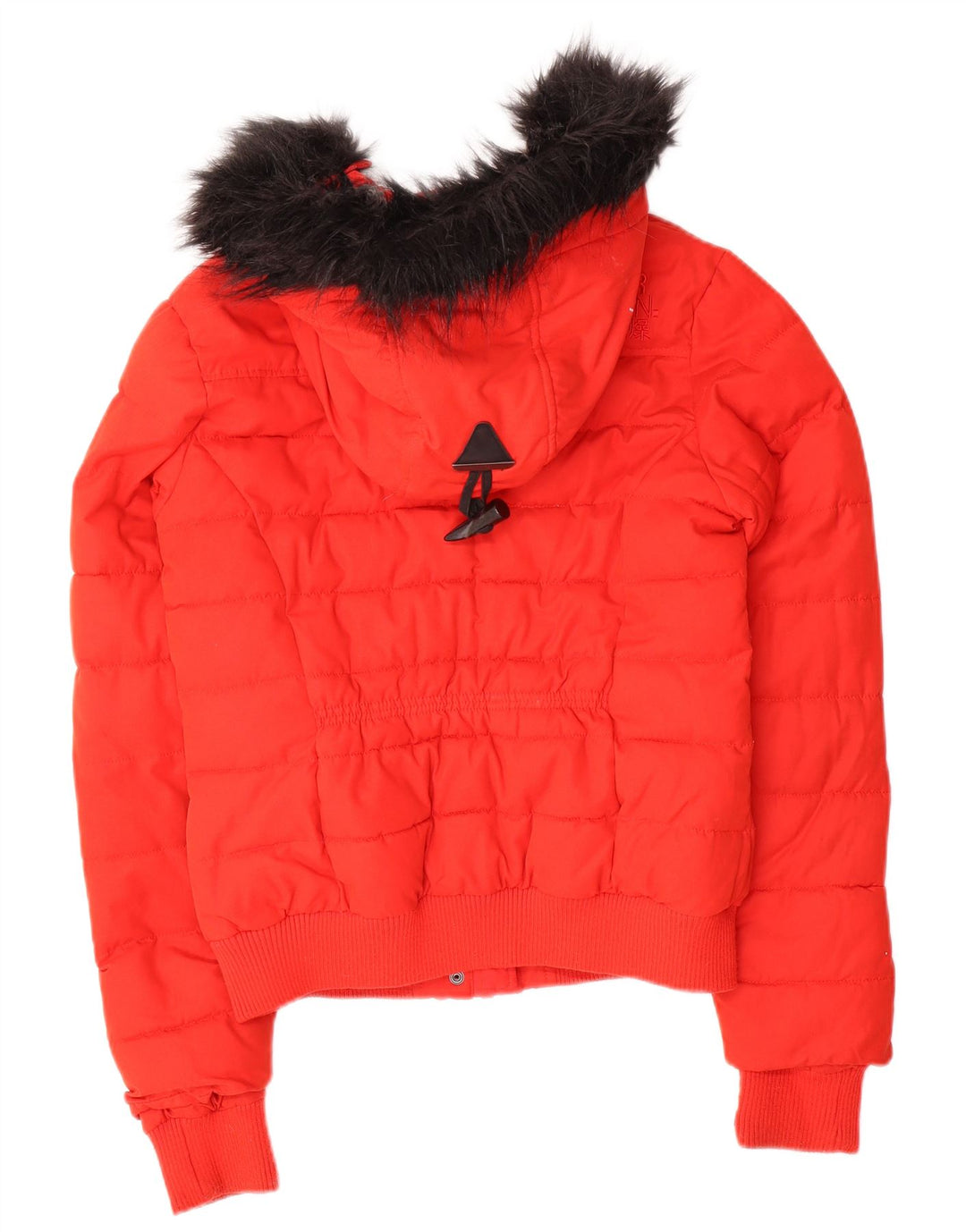 Jachetă căptușită cu glugă Superdry pentru femei UK 10 Poliester roșu mic