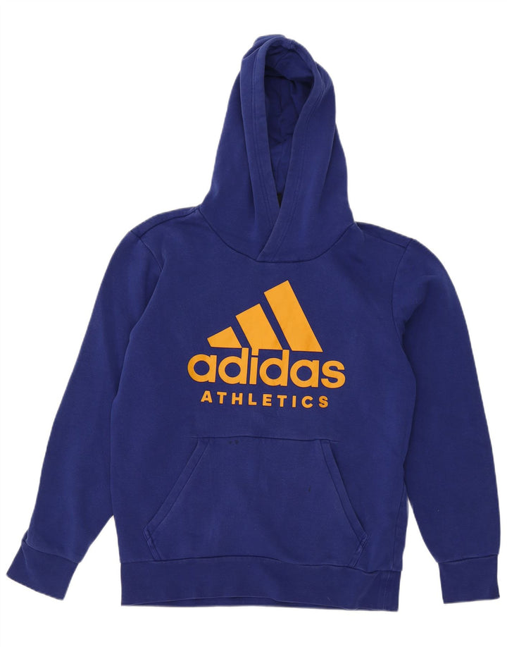 Pulover pentru bărbați Adidas Graphic Hoodie, albastru mediu