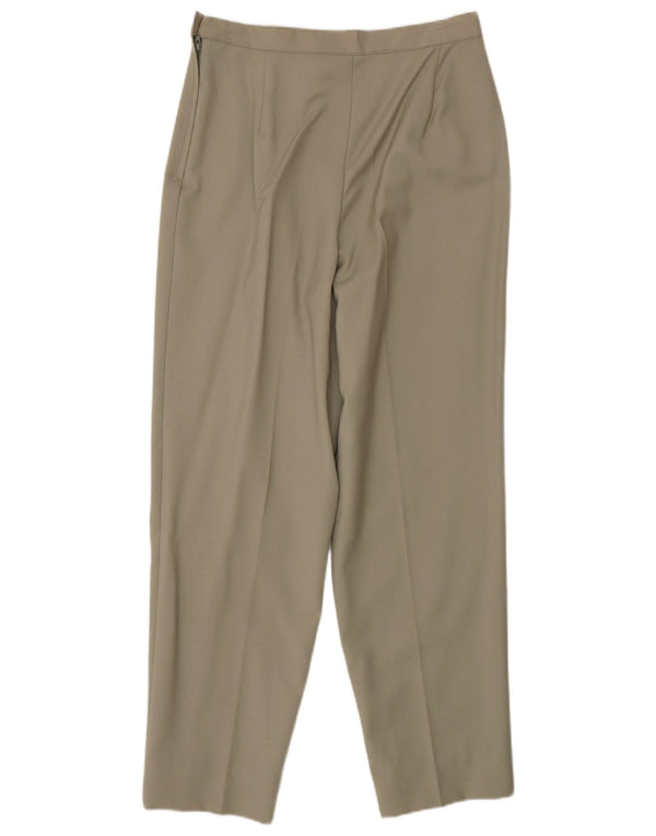 Pantaloni de costum conici pentru femei vintage cu talie înaltă IT 44 Medium L28 L27 Kaki