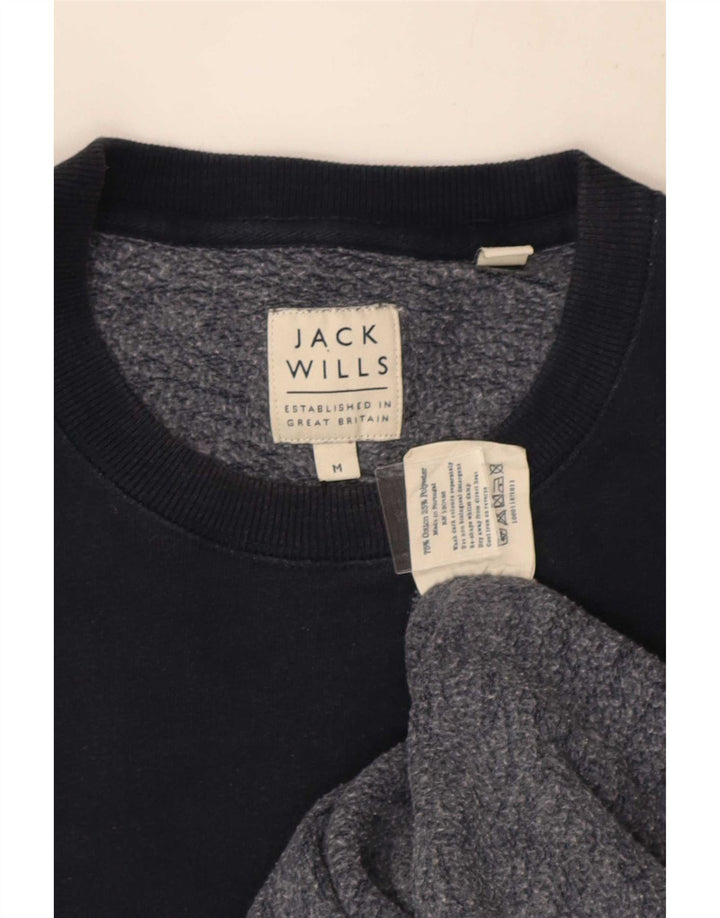 Hanorac cu grafic Jack Wills pentru bărbați Pulover mediu din bumbac bleumarin
