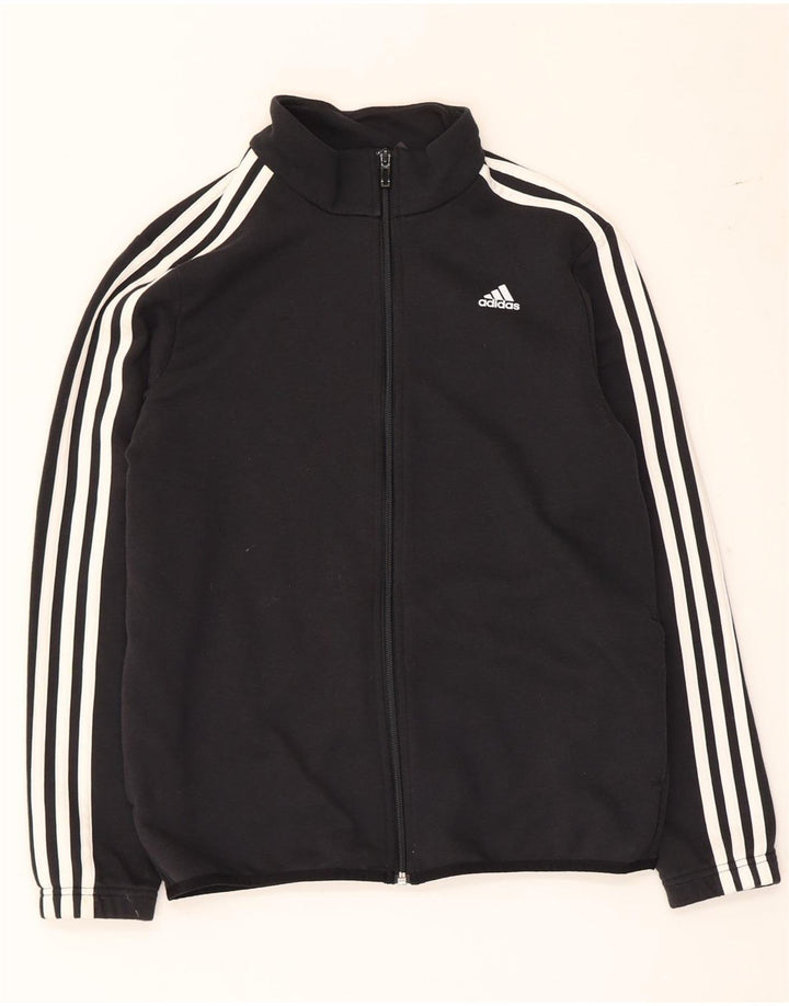 Jachetă de trening pentru băieți Adidas 13-14 ani, bumbac negru
