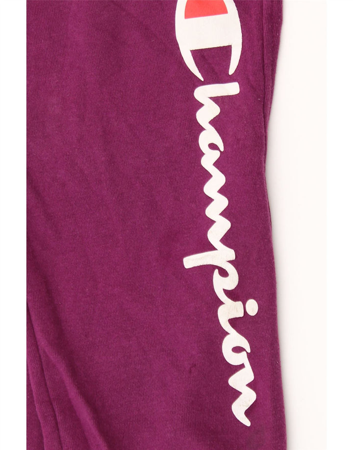 Pantaloni de trening grafic pentru femei CHAMPION Pantaloni de jogging UK 18 XL Bumbac violet