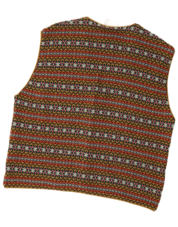 Cardigan Vintage fără mâneci pentru bărbați, mijlociu, multicolor, Fair Isle
