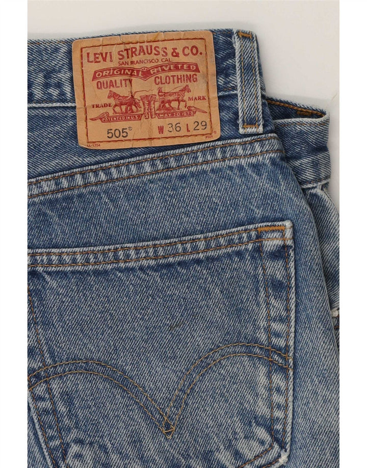 Blugi drepti pentru bărbați Levi's 505, cu ajustare normală, W36 L26, bumbac albastru