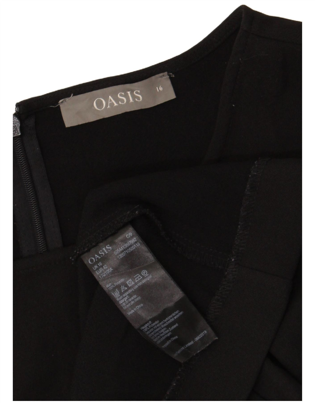 Rochie Oasis pentru femei UK 16 Poliester negru mare