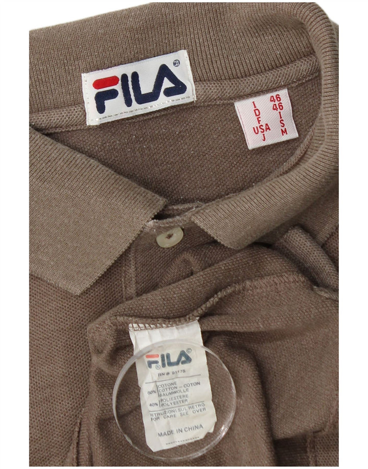 Tricou Polo Fila Bărbați IT 46 Small Maro Bumbac