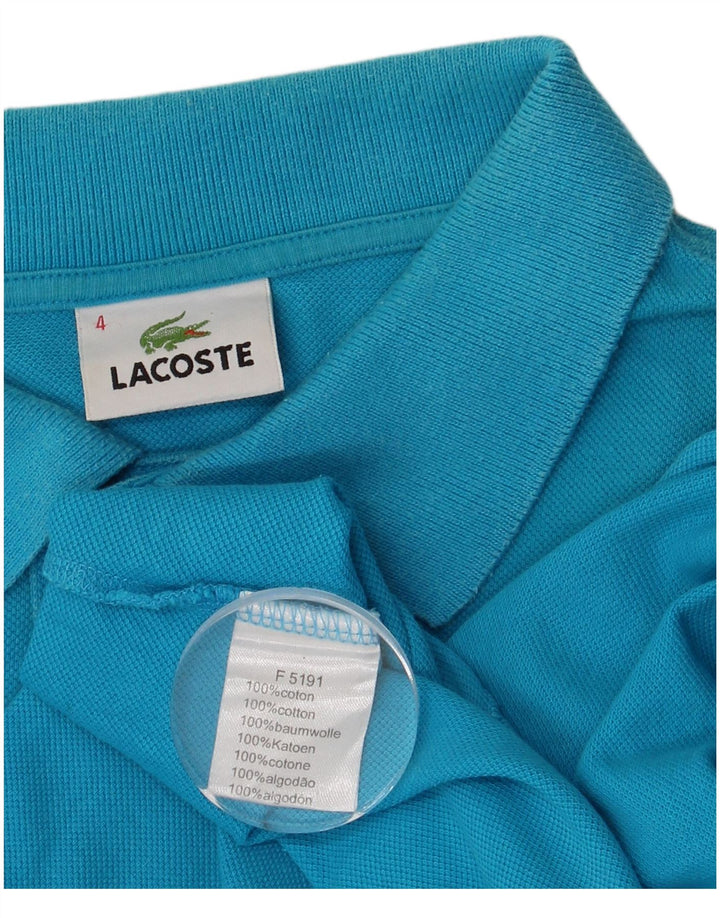 Tricou polo LACOSTE pentru bărbați, mărimea 4, bumbac albastru mediu