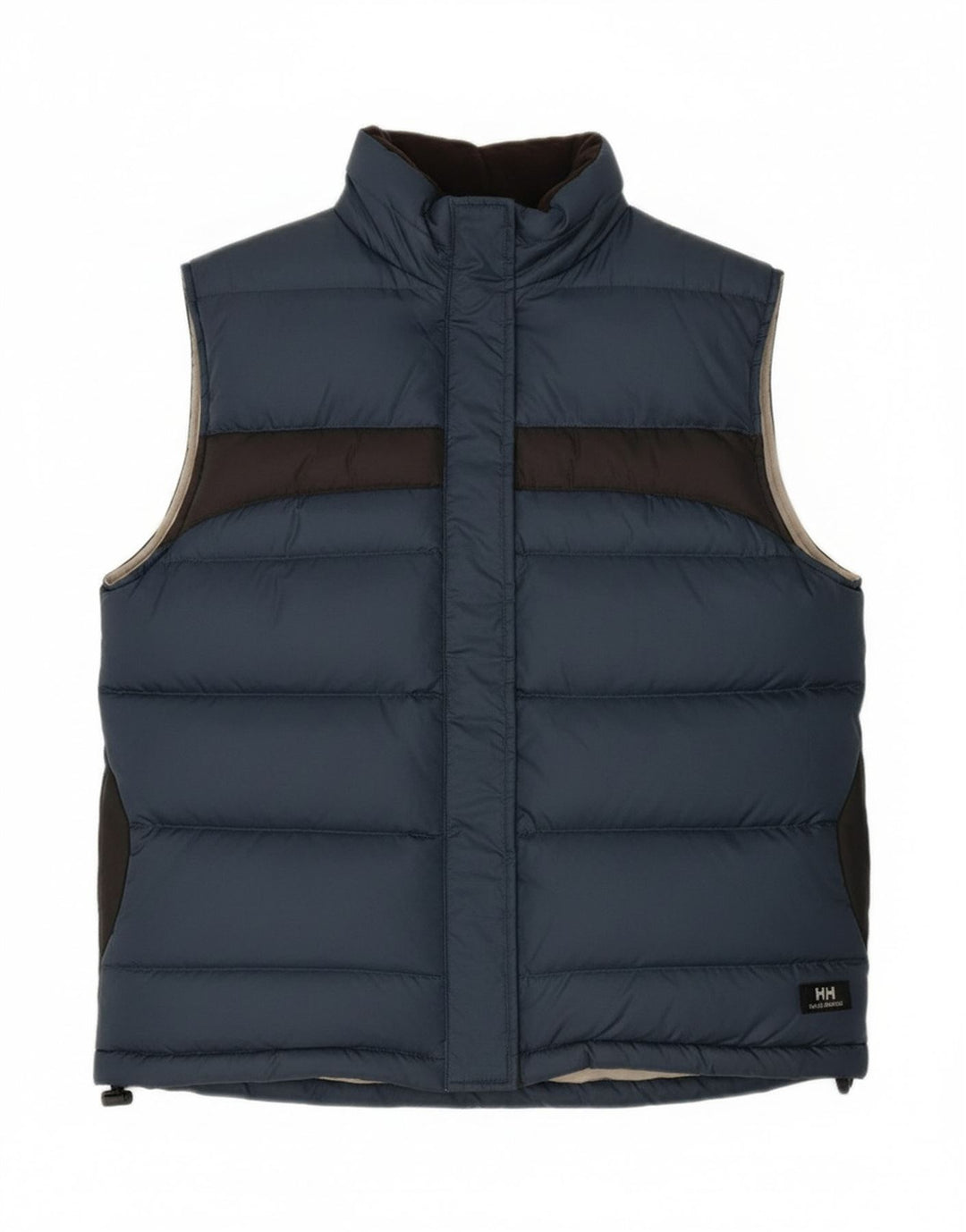 HELLY HANSEN Womens Padded Gilet UK 14 Medium Navy Blue Colourblock