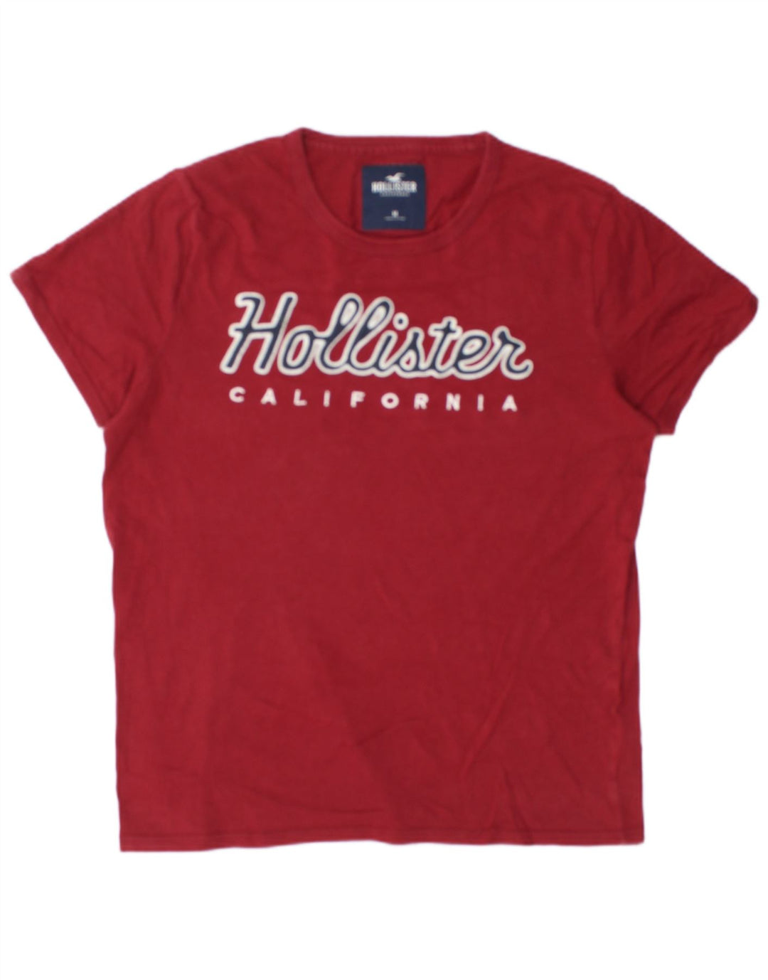 Tricou grafic Hollister pentru bărbați Top din bumbac roșu mediu