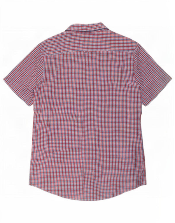 Crew Clothing Cămașă cu mânecă scurtă pentru bărbați 2XL, bumbac cu carouri roșii