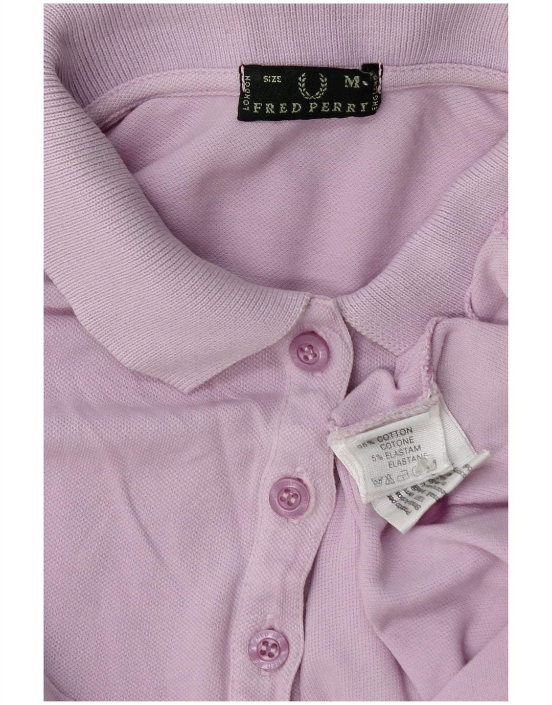 Tricou polo Fred Perry pentru femei UK 12, bumbac violet mediu