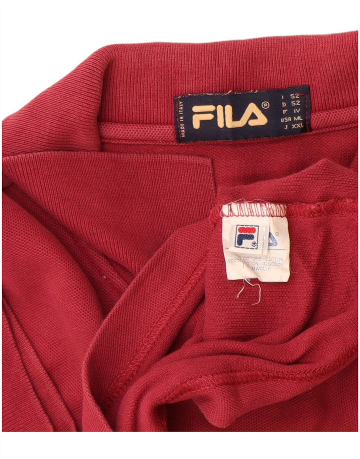 Tricou Polo Fila Bărbați IT 52 Mare Bumbac Roșu