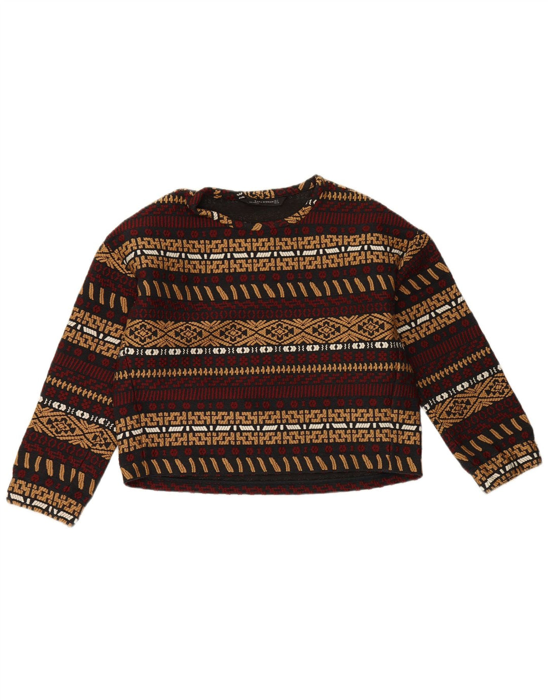 Pulover de hanorac pentru femei Zara UK 14 Poliester cu dungi medii multicolore