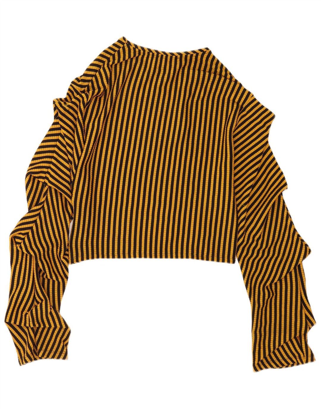 Top Bluză Crop pentru Damă Zara UK 10 Mici galbene cu dungi