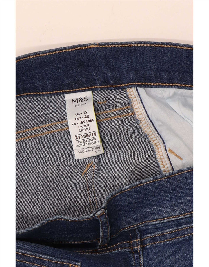Marks & Spencer Blugi subțiri Bootcut pentru femei UK 12 Mediu L30 L28 Bumbac albastru