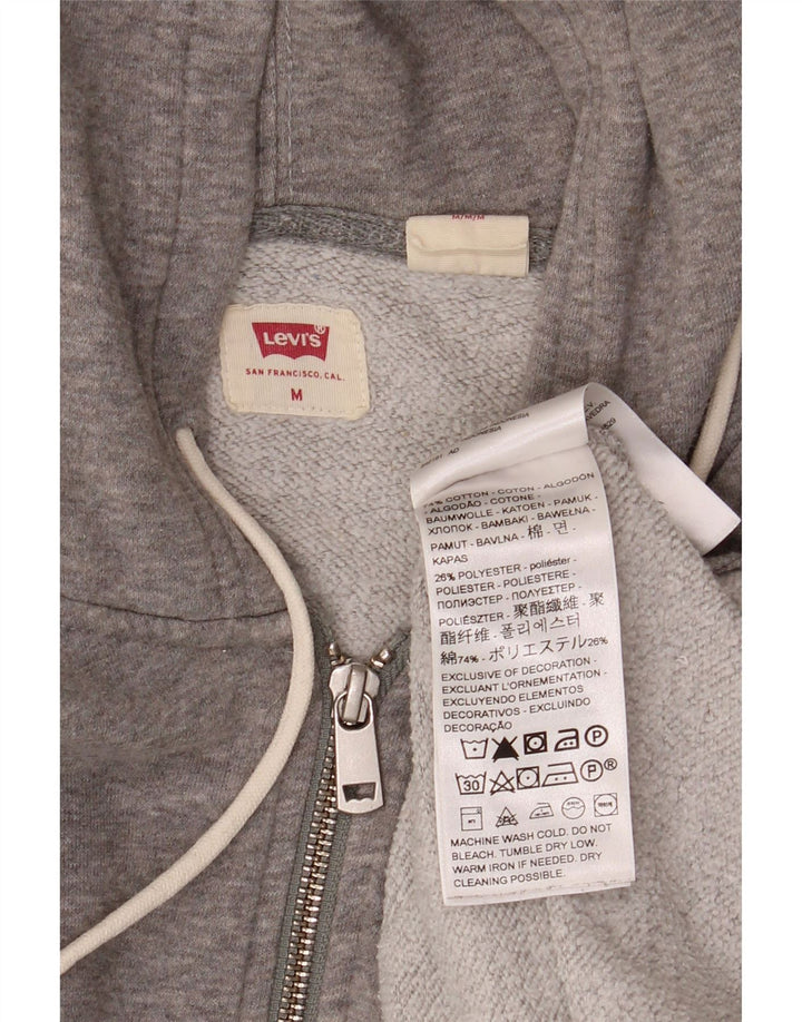 Pulover Levi's pentru bărbați, cu fermoar, bumbac cu pete, gri mediu