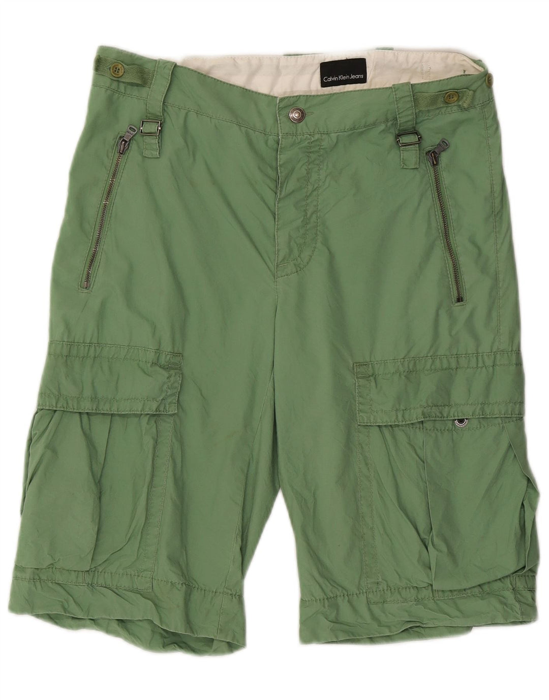 Pantaloni scurți cargo pentru femei Calvin Klein Jeans W32 verde mediu