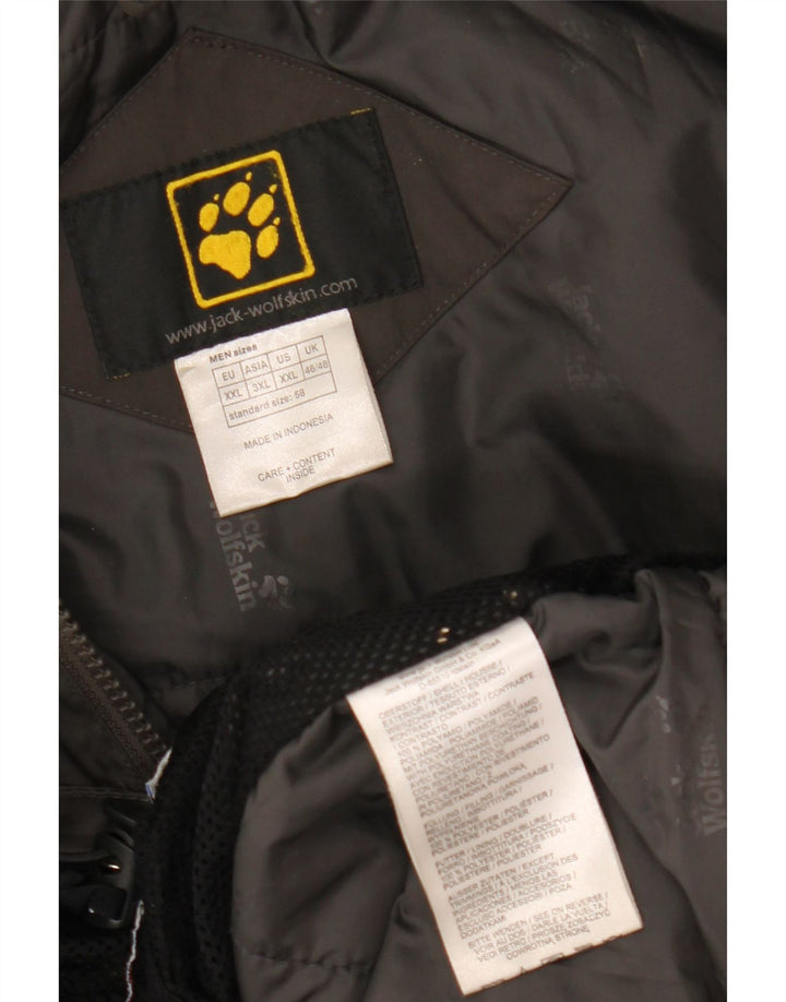 Jack Wolfskin jachetă de vânt cu glugă pentru bărbați UK 46/48 2XL gri Colorblock