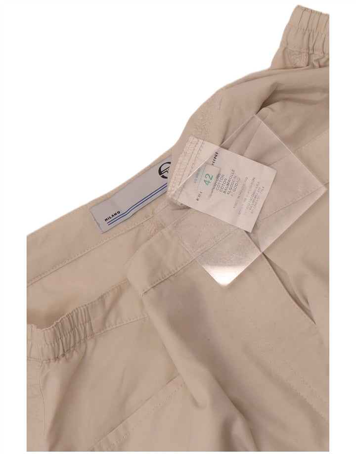 Sergio Tacchini Pantaloni scurți casual pentru femei IT 42 Medium W30 Bumbac alb