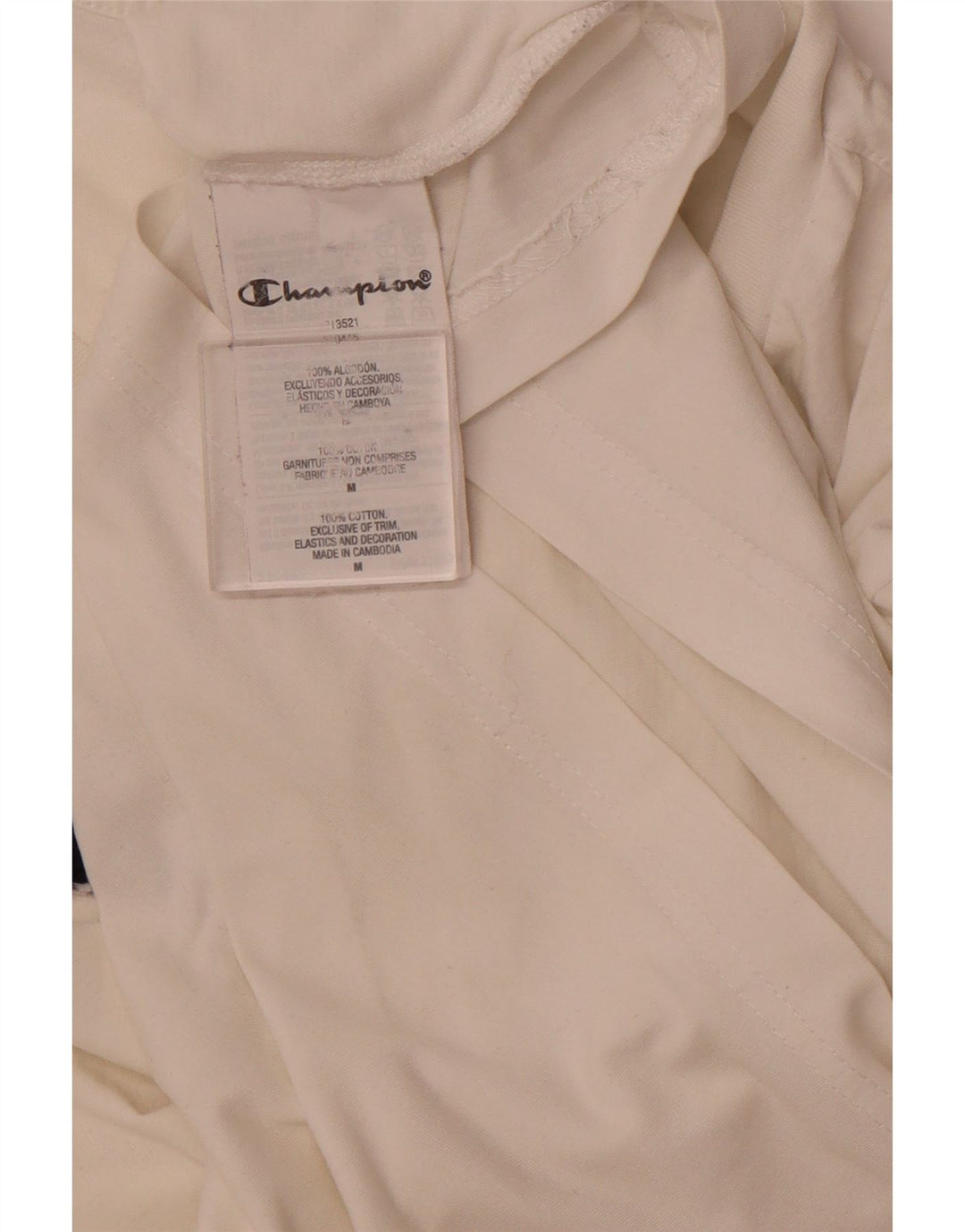 Tricou grafic pentru bărbați CHAMPION Top Medium Alb Bumbac