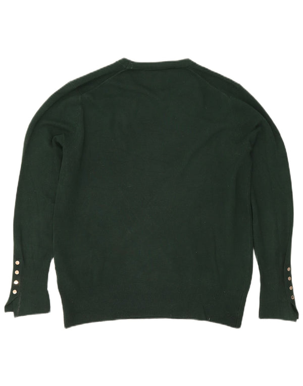 Pulover pentru damă Zara cu gât turnut, UK 18 XL, viscoză verde