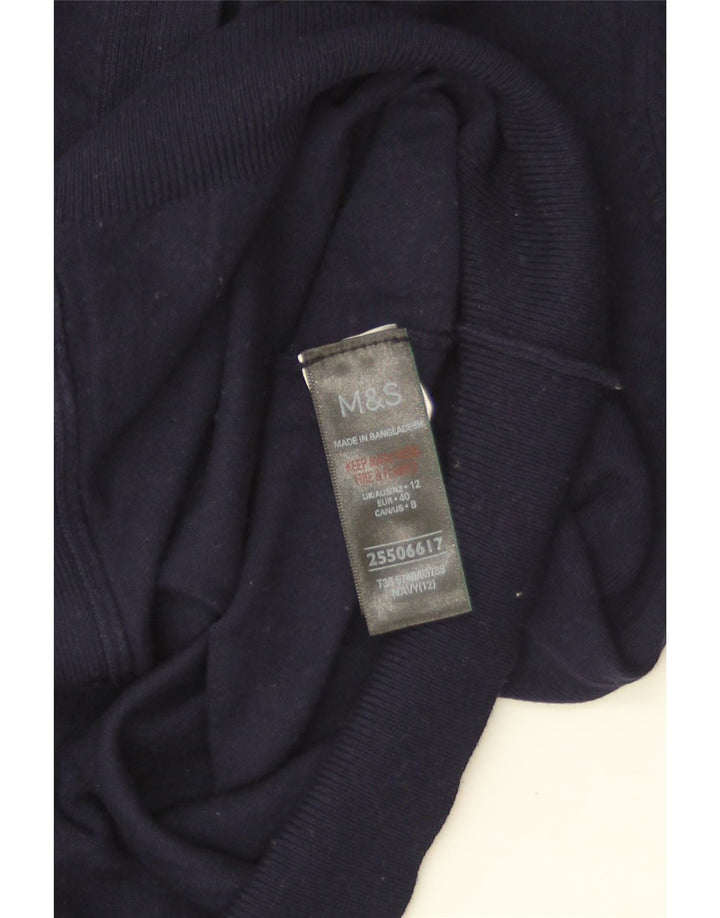 Pulover cardigan pentru femei Marks & Spencer UK 12 Medium Bleumarin Viscoză