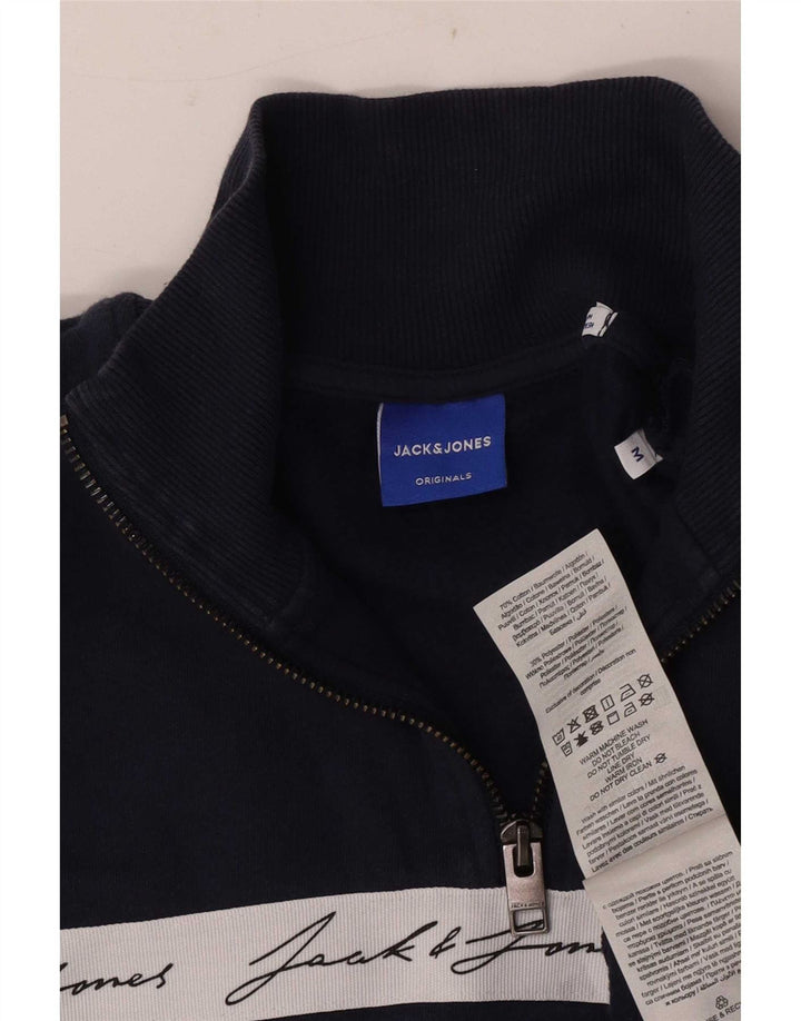 Pulover cu grafică Jack & Jones pentru bărbați, mijlociu, bleumarin, color block
