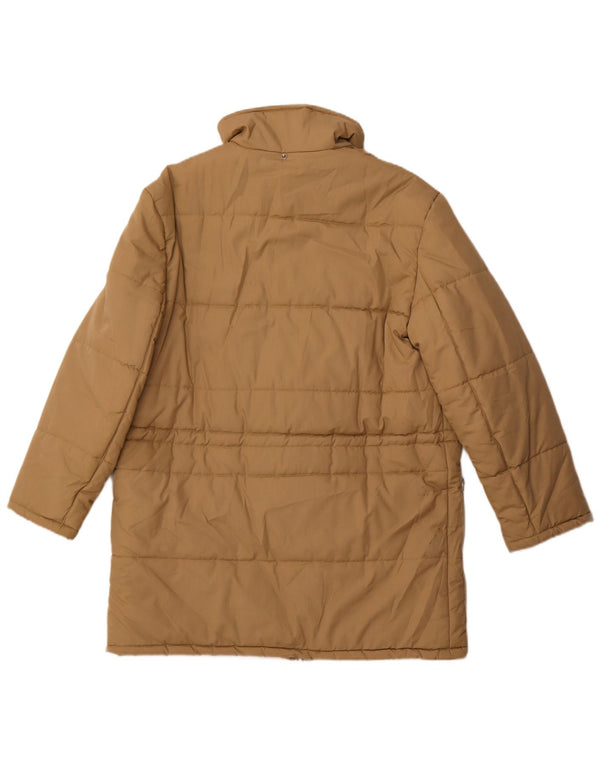 Palton căptușit pentru bărbați vintage UK 36 Poliester Bej mic