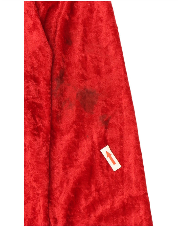 Body vintage pentru femei din catifea UK 14, bumbac roșu mediu