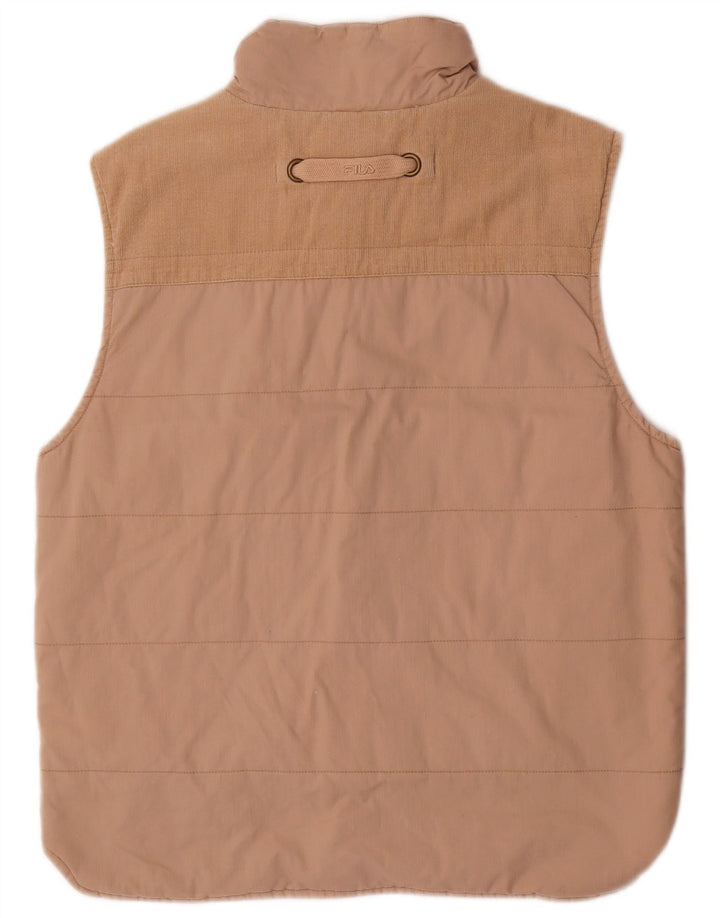 Gilet Captusit Fila pentru Barbati UK 38 Medium Beige Bumbac