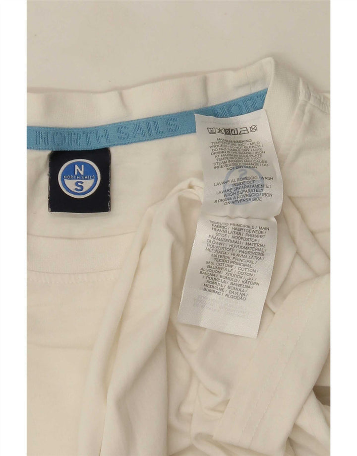Tricou North Sails pentru bărbați Top mare din bumbac alb
