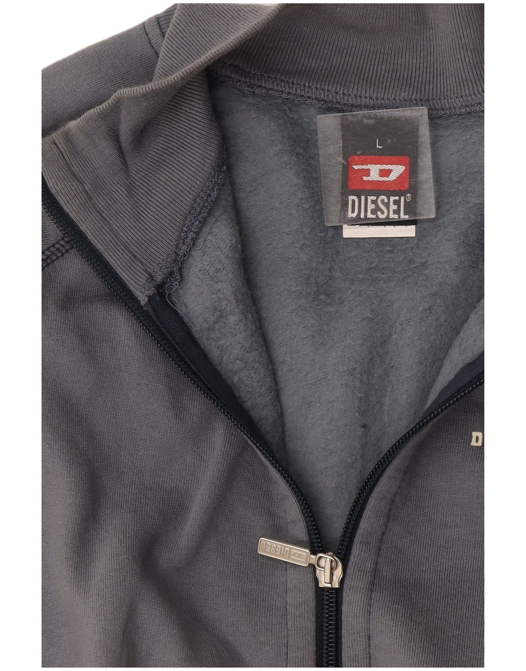 Jachetă de top pentru trening pentru femei Diesel UK 14, mare, gri, bumbac