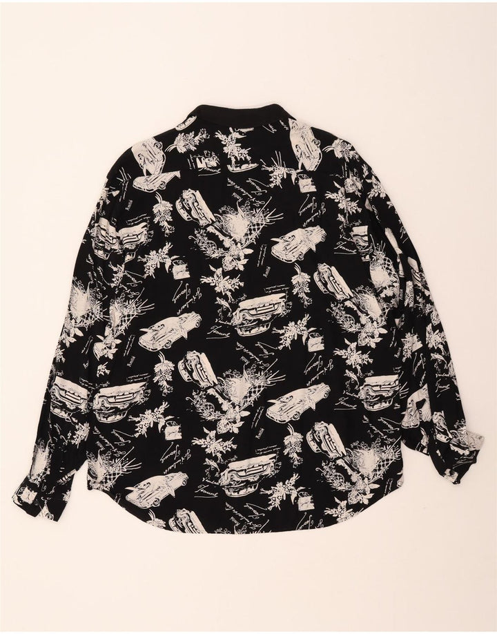 Cămașă cu grafică pentru bărbați VINTAGE, negru mediu