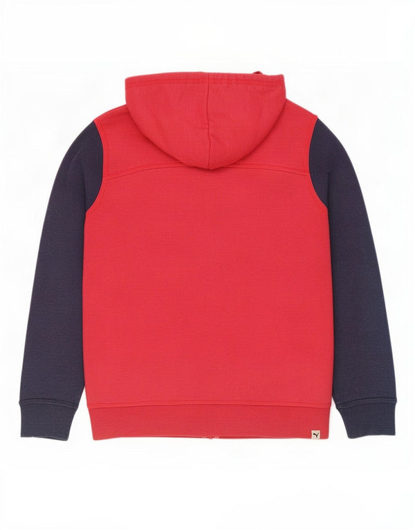 Pulover Puma Graphic Zip pentru femei UK 12 Medium Red Colorblock