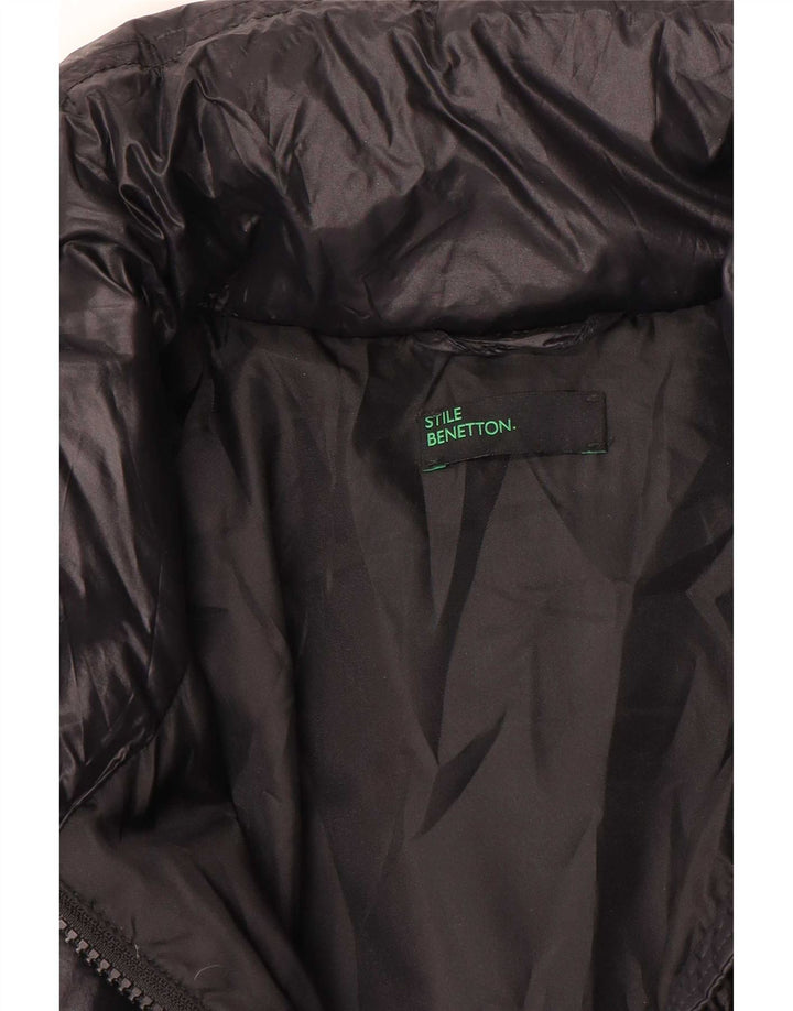 Jachetă căptușită pentru femei Benetton UK 12 Medium Black