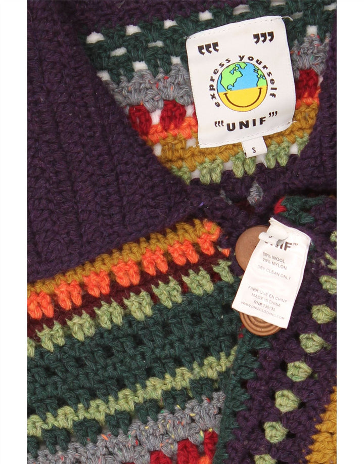 Pulover cardigan supradimensionat pentru femei Unif UK 10 mic, multicolor, cu dungi