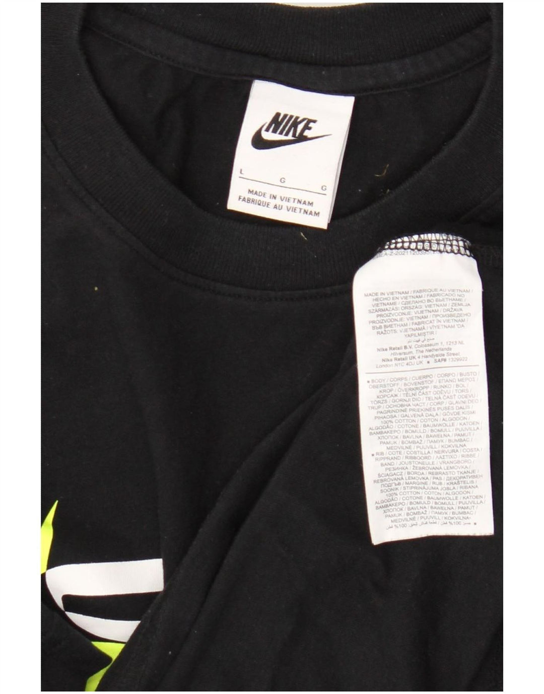 Tricou grafic Nike pentru bărbați Top mare din bumbac negru