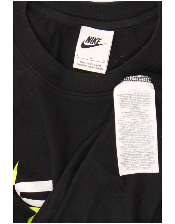 Tricou grafic Nike pentru bărbați Top mare din bumbac negru
