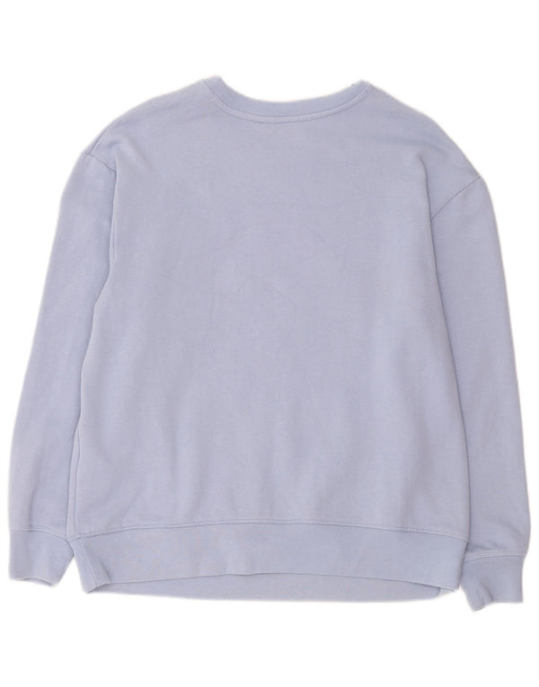 Pulover cu grafic pentru femei Marks & Spencer, UK 14, mare, albastru, bumbac