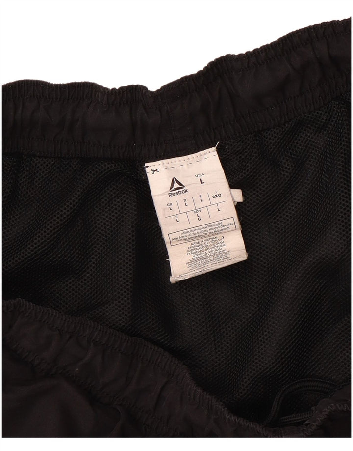 Pantaloni scurți sport Reebok pentru bărbați, mari, negru, poliester