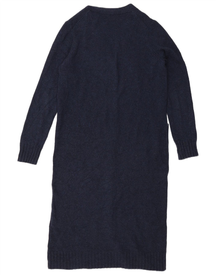 Pulover cardigan supradimensionat pentru femei Cos UK 10 Lână mică bleumarin