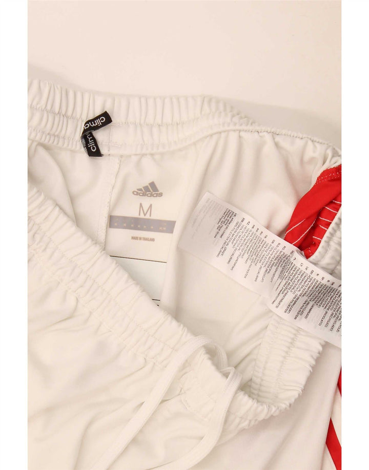 Pantaloni scurți sport Adidas pentru bărbați, poliester alb mediu