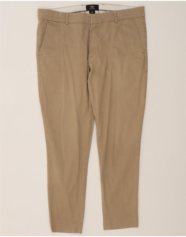 Pantaloni chino Dockers pentru bărbați Extra Sim Fit L34 L28, bumbac bej